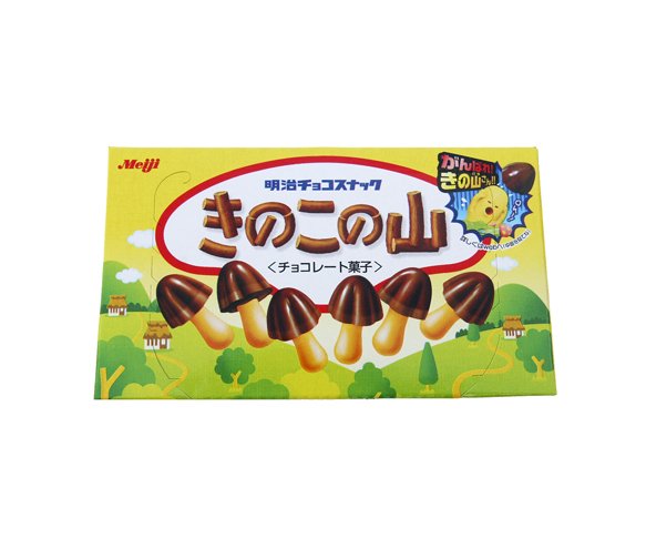 Meiji Chocolate Covered Mushroom-Shaped Cookie
