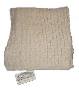 Knit Irish Wool Throw Blanket