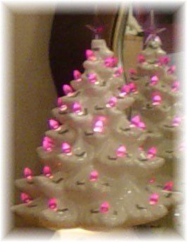Ceramic Scottish Thistle Light Up Christmas Tree