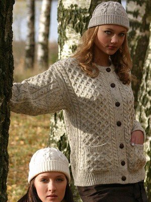 Size Small Irish Wool Fleck Button Down Cardigan