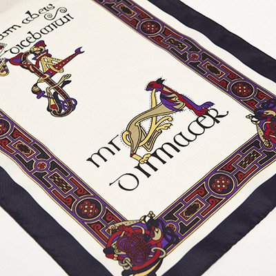 Book of Kells Long Navy Scarf