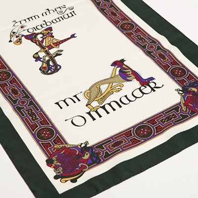 Green Book of Kells Long Celtic Scarf