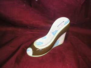 HIGH HEEL Tropical Wedge BANK Ceramic SHOE Pump
