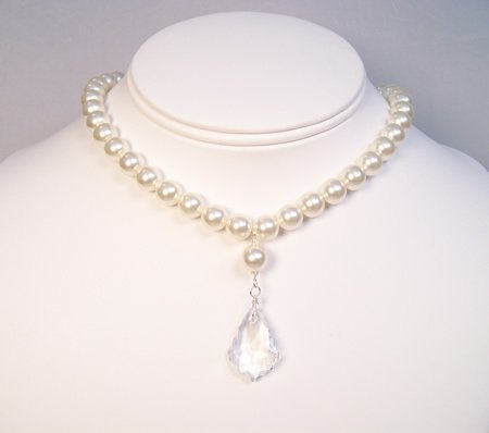 Audreana Pearl and Crystal Baroque Necklace