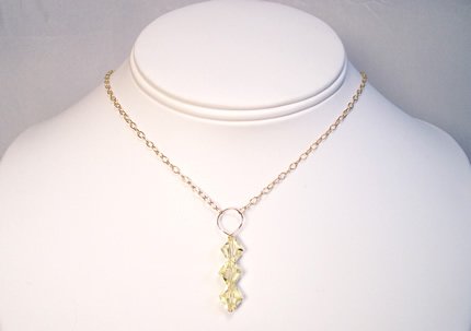 Jonquil Swarovski Crystal Drop Necklace - Sterling Silver