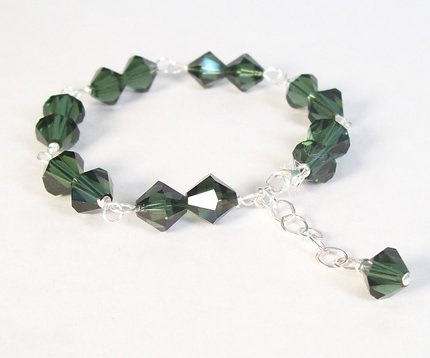 Tourmaline Twin Crystal bracelet and earrings - perfect for bridesmaid jewelry