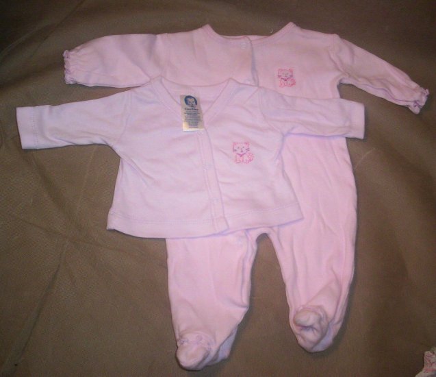 2 Piece Girls Preemie Set in Purple