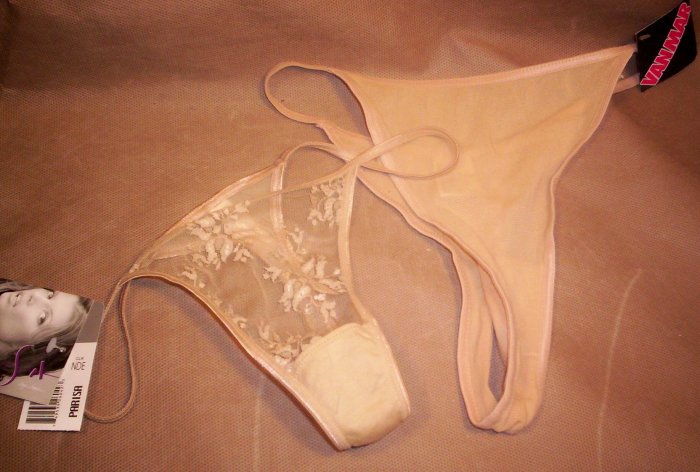 2 Pair Ladies "G" string Bikini Panties, Size M, NWT, Item # 05-001001060012