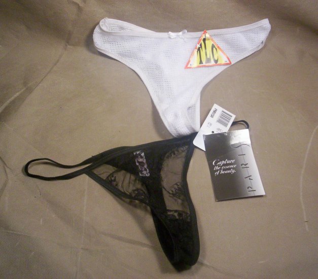2 Pair Ladies "G" string Bikini Panties, Size L, NWT, Item # 05-001001060004