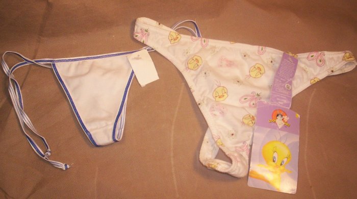 2 Pair Ladies "G" string Bikini Panties, Size XL, NWT, Item # 05-001001060015