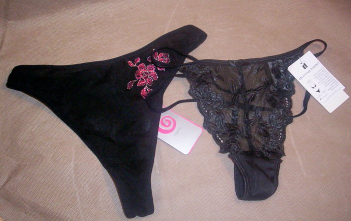 2 Pair Ladies "G" string Bikini Panties, Size S, NWT, Item # 05-001001060016