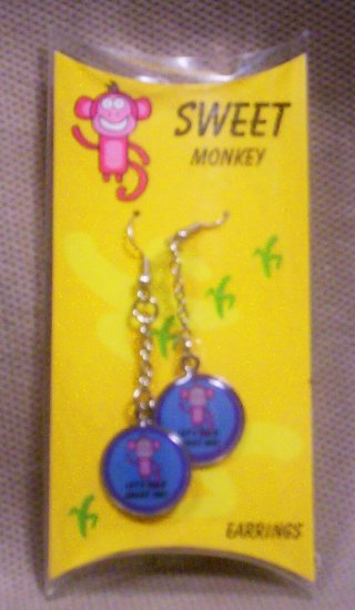 Teens "Sweet Monkey" Dangle Earrings, Item # 08-001001060008