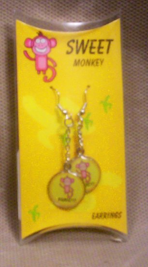 Teens "Sweet Monkey" Dangle Earrings, Item # 08-001001060009