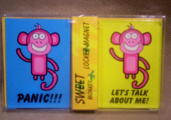 Set of 2 Locker Magnets, Sweet Monkey, Item #08-001001010011