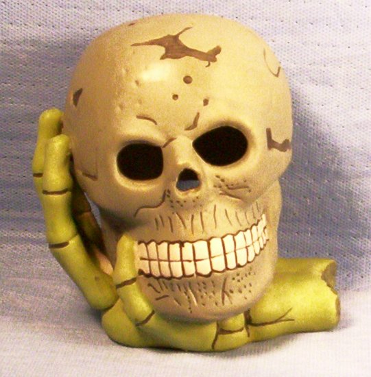 Halloween Skelton Head Candle Holder, Item # 03-001014060003