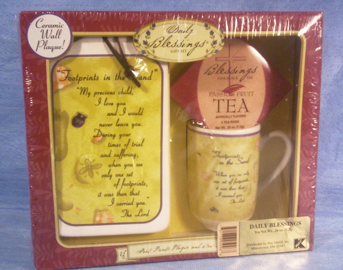 Daily Blessings Gift Set, Footprints In The Sand, Item # 04-001015060020