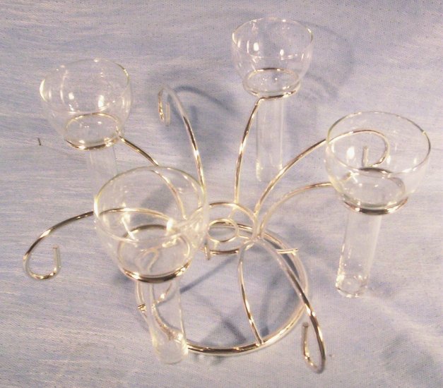 Silver Plated Crystal Holder Single Flower Vase, Item # 04-001020060022