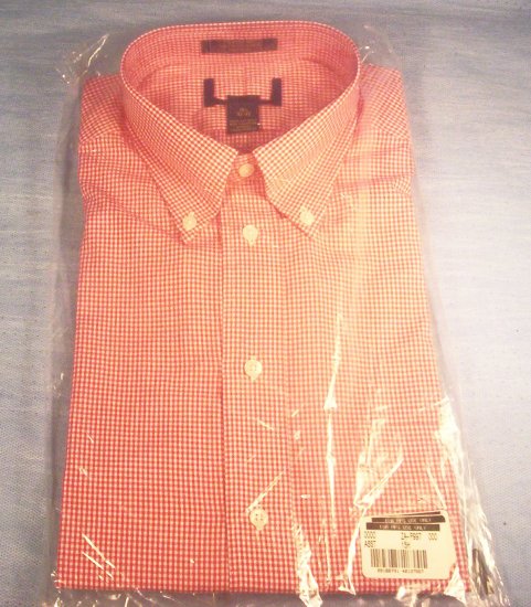 Men's LS Red and White Button Front Shirt, Item # 10-001016060012