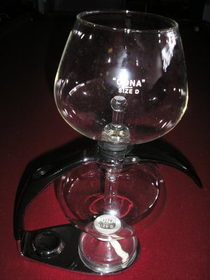 CONA ALL GLASS COFFEE MAKER VACUUM BREWER - SIZE D CHROME - BRAND NEW!