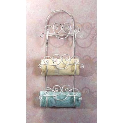 Distressed Metal Towel Holder