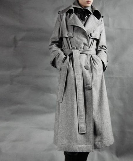 Paletot Grey Woolen Coat