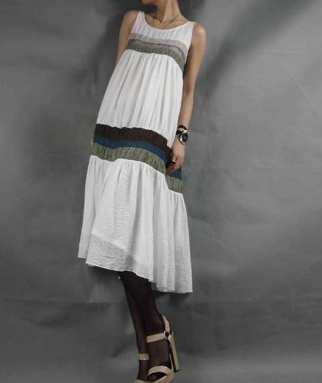 White Peacock Dress