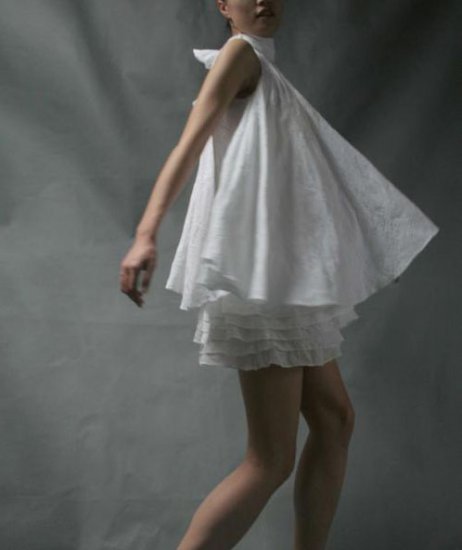 White Halter Mini Dress