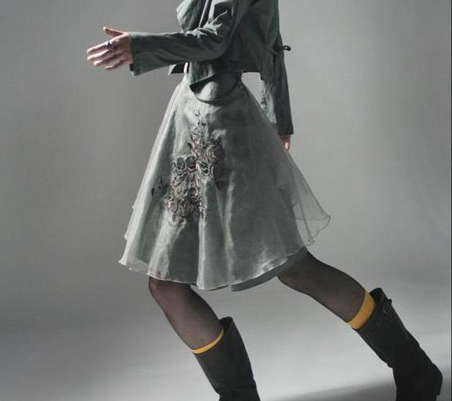 Gray Gauze Skirt or Top