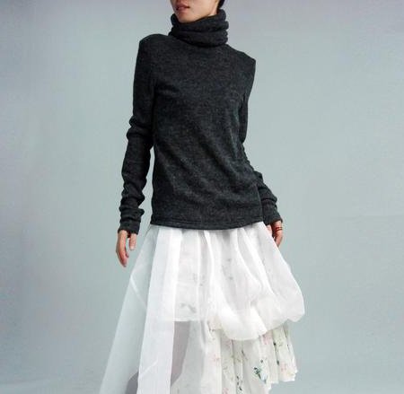 Dark Gray High Colar Sweater