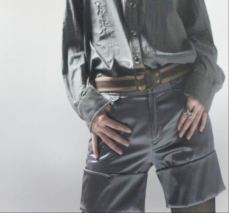 Dark Gray Wide Rim Shorts