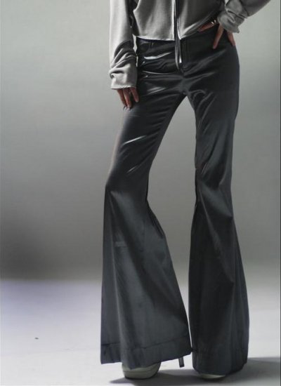 Flared Trousers Dark Gray