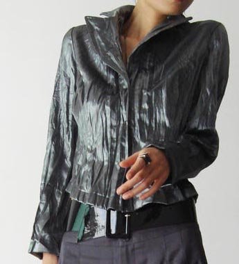 Silver Gray Mini Suit Jacket