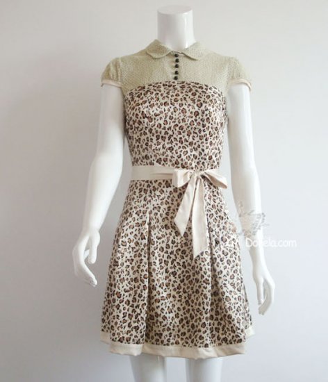 Leopard skin dress 2 colors.