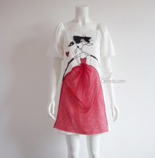 Cute girl silk dress.