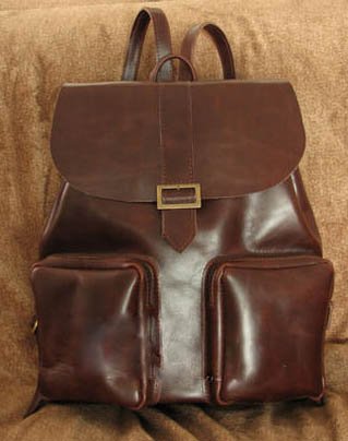 Smooth and Water proof Genuine Leather Brown Color Bag