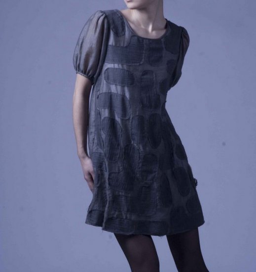 Dark gray patch dress