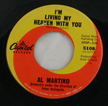 Al Martino "I'm Living My Heaven With You" 45 Vinyl