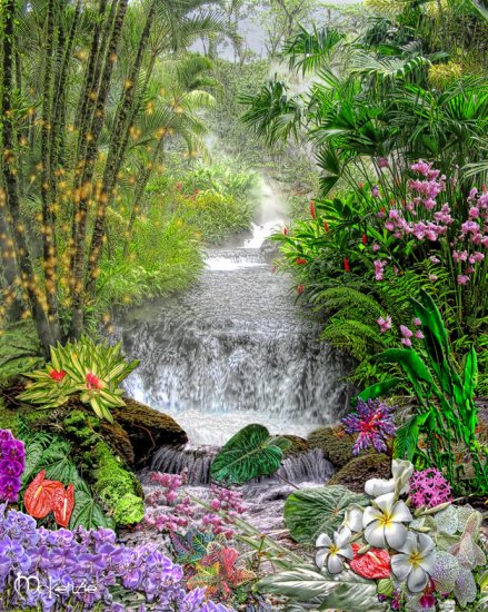 "JUNGLE WATERFALL" TO BENEFIT GLOBAL-COOL BY ARTIST MCKENZIE