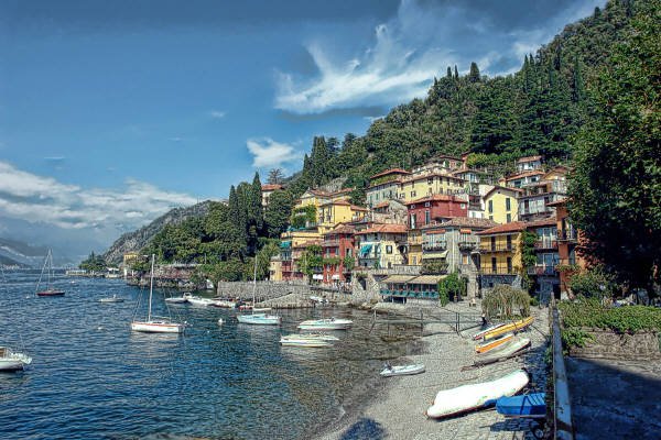 "AMALFI COAST" by Artist McKenzie Tuscany Italian Shoreline Seashore Painting (32" x 40")