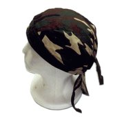 Woodland Camo Bandana Caps ( Ordered By the Dozens )