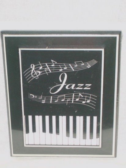 Jazz music wall decor plaque with piano