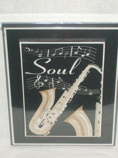 Soul music saxophone wall art plaque