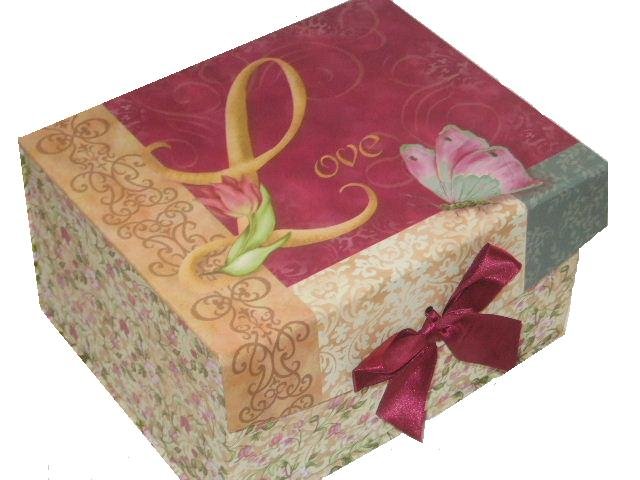 Love Trinket Jewelry Box Pink Floral Crafts Keeper