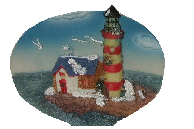 Lighthouse Winter Scene Home Accent Cornerstone Creations