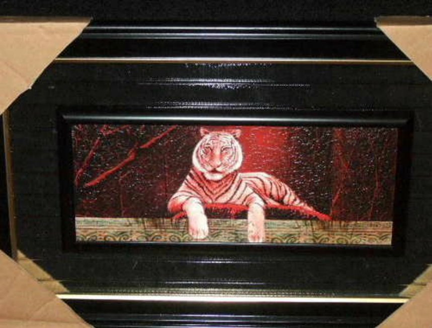 African safari tiger picture framed jungle wall art
