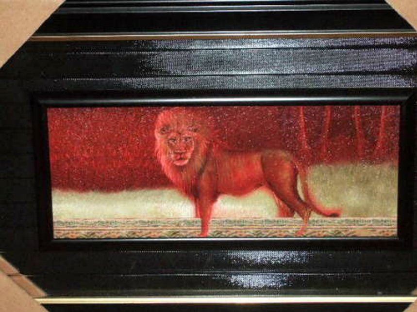 African safari lion picture framed jungle wall decor