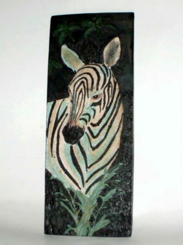 Zebra Resin Wall Plaque Tile