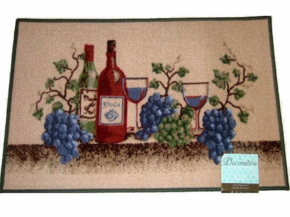 Grapes Wine Napa Valley Kitchen Rug