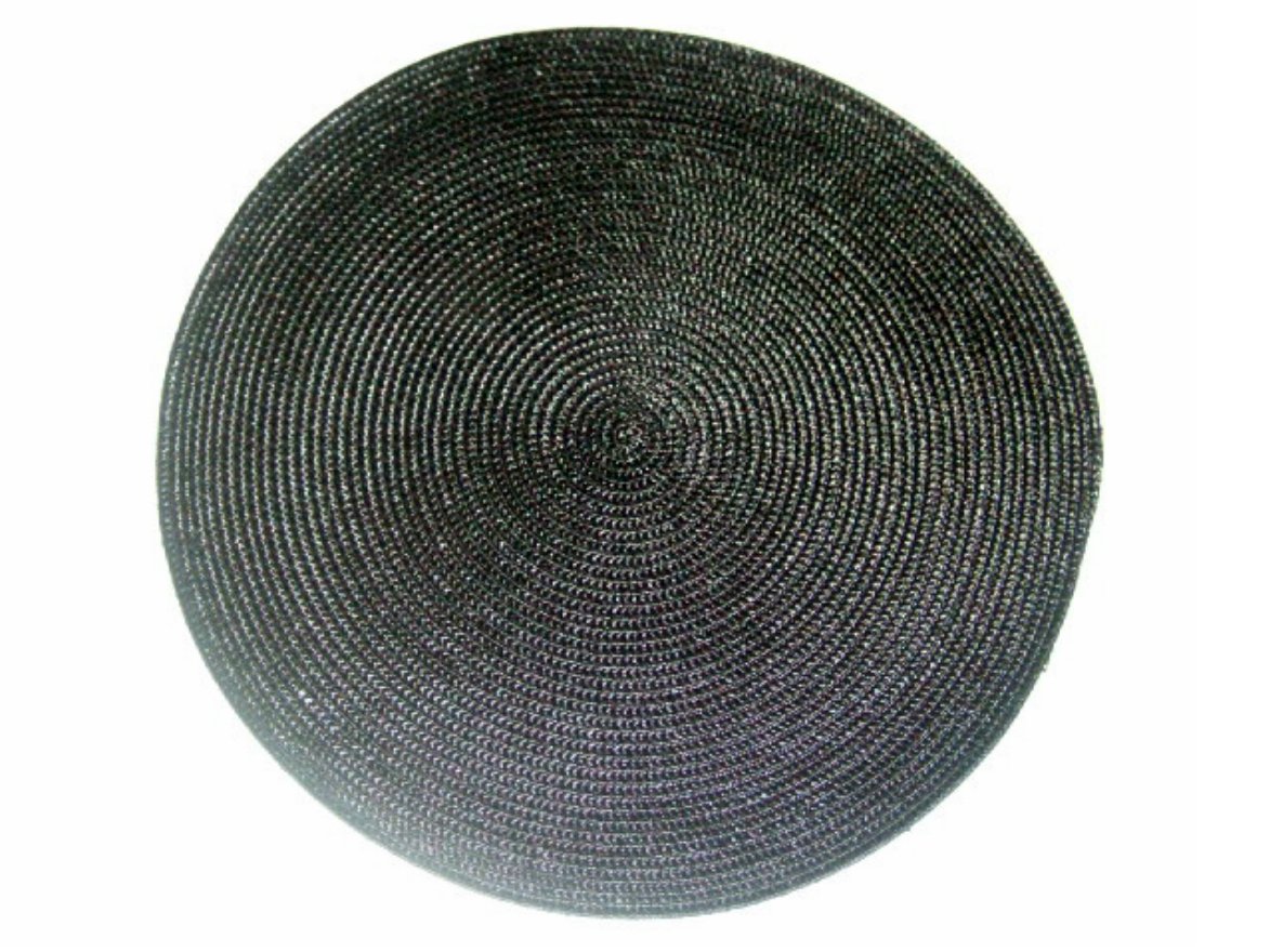 Black Round Placemats Set