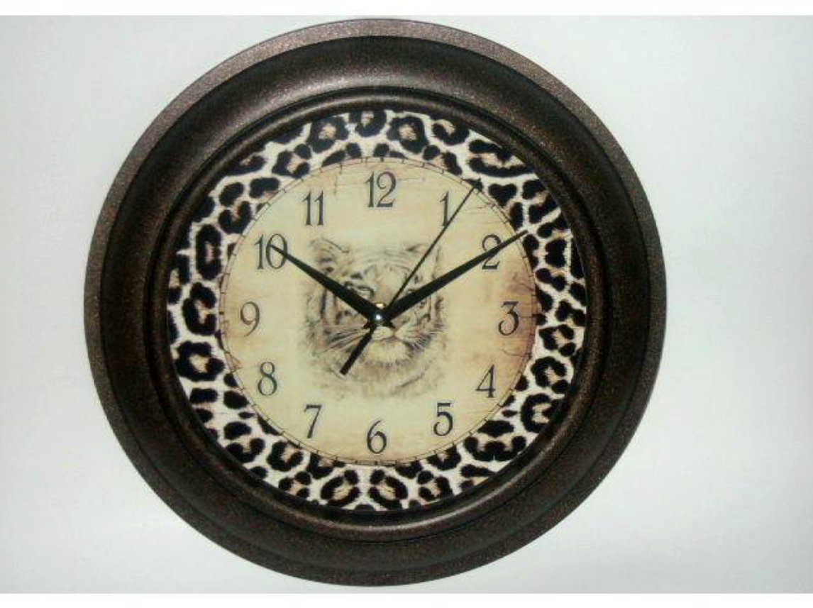 Tiger Wall Clock Safari Decor